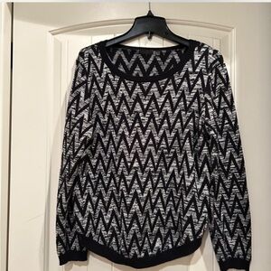 Hanna black patterned sweater